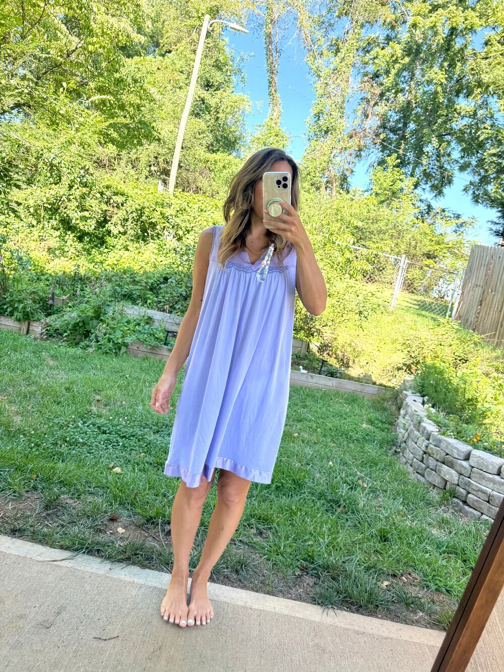 Vintage Vanity Fair Lilac Lounge Dress Nightgown